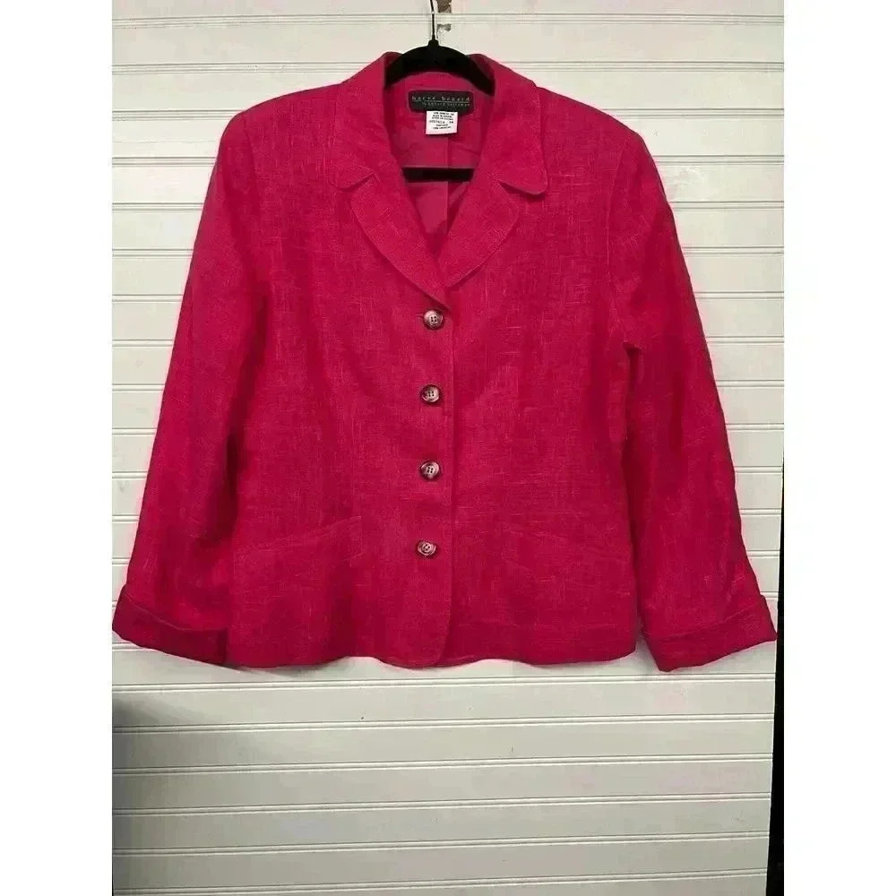 harve benard Pink Linen Blazer
